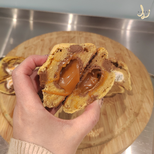 Caramel Egg Stuffed Cookie