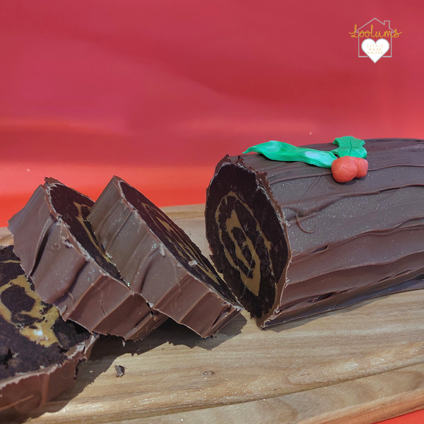 Brownie Yule Log