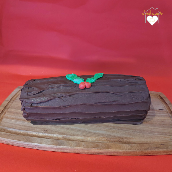 Brownie Yule Log